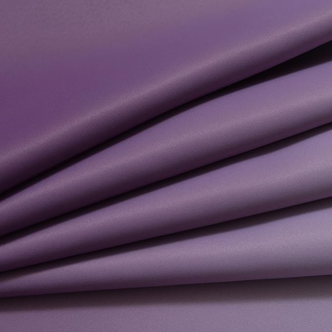 Yakamok Greyish White to Purple Ombre Curtain for Bedroom, Light Blocking Thermal Insulated Window Drape for Living Room(1 Panel, 52x84 Inch)