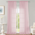 OWENIE Sheer Blush Curtains 108 Inches Long for Living Room Bedroom 2 Panels Set, Lightweight Airy Blush Sheer Curtain, Filmy Voile Rod Pocket, 2 PCS, Each 59" W x 108" L