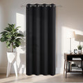 Joydeco Blackout Door Curtain for Doorway Privacy 78 Inches Long, Grommet Closet Curtain for Open Closet, Room Divider for Bedroom Living Room (Black, 52Wx78L, 1 Panel)