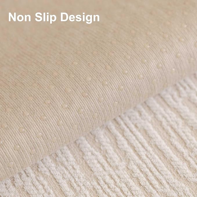Soft Waterproof Chenille Cover Washable, Non Slip Sectional Sofa Covers for 3 Cushion Couch Sofa L Sharped Sofa Slipcover for Pets, Furniture Protector (1 PCS 36"x94" White)