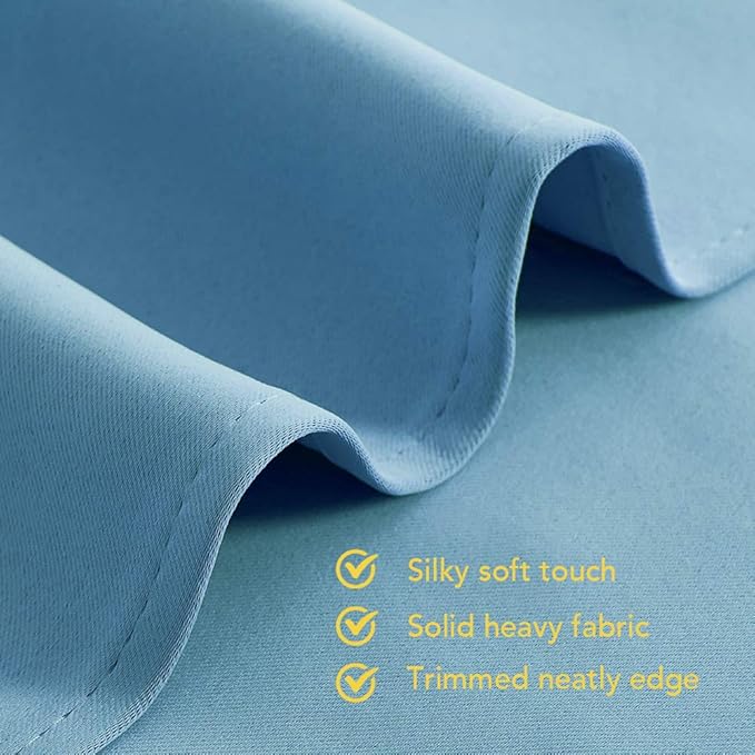 NICETOWN Blackout Curtain Panels for Bedroom, 2 Panels, W42 x L60 inches, Teal Blue, Thermal Insulated Grommet Top Blackout Draperies and Drapes