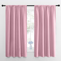 NICETOWN Kitchen Curtains, Short Blackout Drapes, Rouge Pink, 34 in x 45 in (W x L), Set of 2, Thermal Insulated Rod Pocket Window Treatment Draperies for Nursery