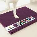 Muddy Mat® | Super Absorbent Door Mat Indoor, Microfiber Quick Dry Chenille Entryway Rug, Non-Slip Front Door Mat, Indoor Mats for Entryway, Machine Washable Pet Rug, Dark Purple 48"x72"