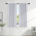 PONY DANCE Greyish White Non-See-Through Curtains - 52 Wide by 72 Long Room Darkening Home Decor Window Treatments(60% Light Block) Drapes for Living Room/Bedroom with Back Tab, 2 Panels