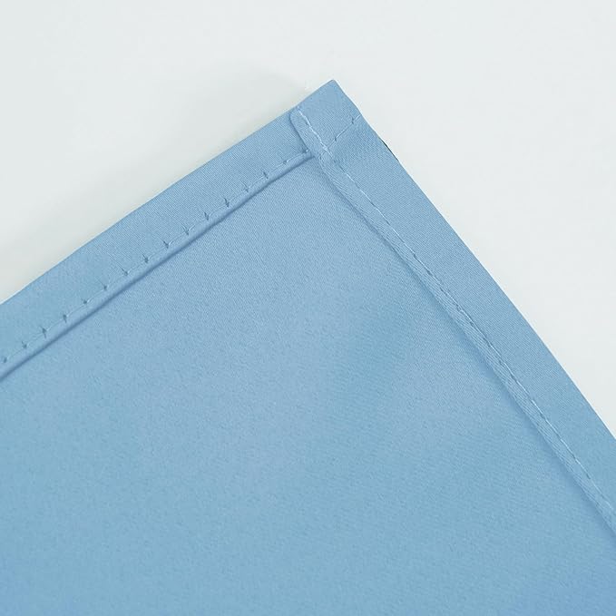 LEMOMO Blackout Curtains 52 x 90 Inch Long Sky Blue Curtains Set of 2 Panels Room Darkening Curtains for Bedroom and Living Room