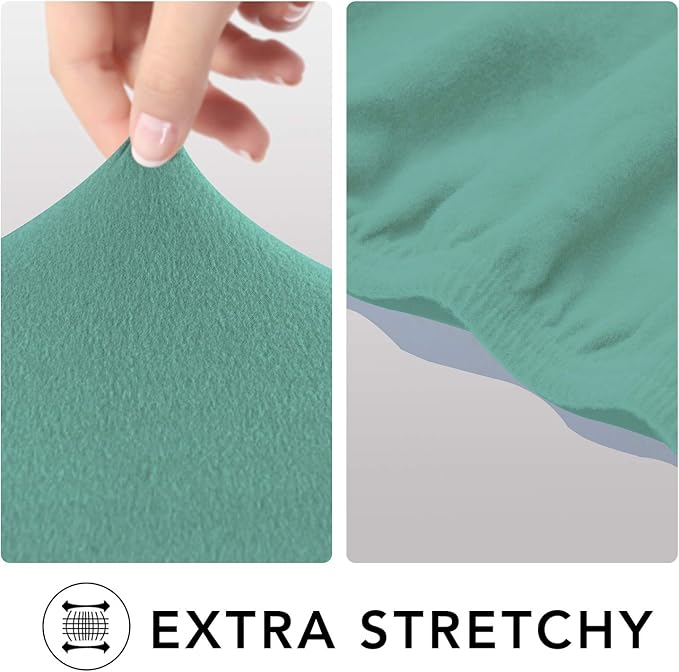 PureFit Super Stretch Chair Sofa Slipcover – Spandex Non Slip Soft Couch Sofa Cover, Washable Furniture Protector with Non Skid Foam and Elastic Bottom for Kids, Pets （Chair, Cyan）