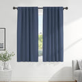 Pony Dance Blackout Curtains Thermal Insulated Window Treatment Panels Room Darkening Shade Drapes for Living Room Back Tab/Rod Pocket Bedroom Draperies, 55 x 68 Inch, Blue Haze, 2 Panels