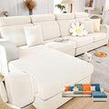 Soothing Home Sofa Covers, Sofa Hero Covers, Wear-Resistant Universal Couch Covers Washable Stretch Sectional Couch Cushion Covers (White,Large Double Seat Cover)