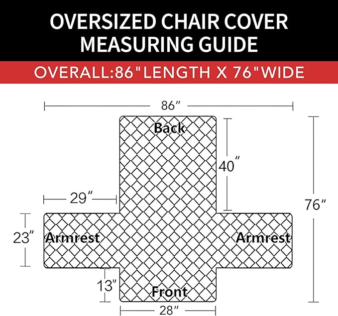 Easy-Going Oversized Chair Sofa Slipcover Reversible Sofa Cover Water Resistant Couch Cover Furniture Protector Cover with Elastic Straps for Pets Dog (Oversized Chair, Light Gray/Ivory)