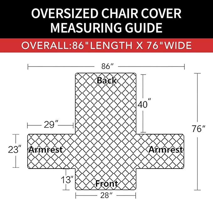 Easy-Going Oversized Chair Sofa Slipcover Reversible Sofa Cover Water Resistant Couch Cover Furniture Protector Cover with Elastic Straps for Pets Dog (Oversized Chair, Dark Gray/Beige)