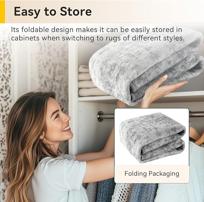 Washable Area Rugs 9'x12' Non-Slip Modern Abstract Soft for Living Room Entryway Bedroom Nursery, Print Pattern, Gray White Grey