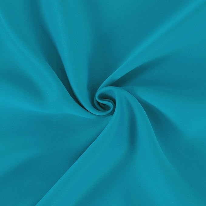 LEMOMO Teal Thermal Blackout Curtains/42 x 72 Inch/Set of 2 Panels Room Darkening Curtains for Bedroom