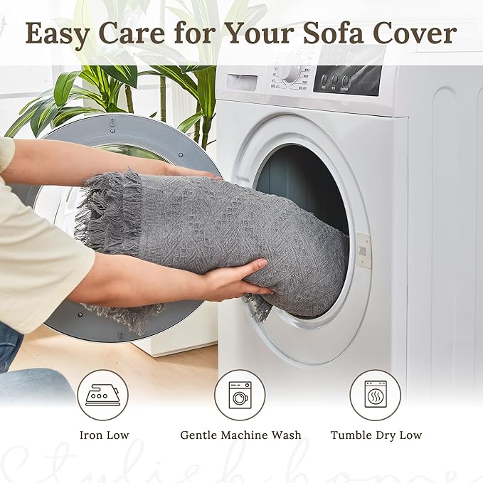 HOMERILLA Sectional Couch Covers for Sectional Sofa L Shaped Sofa Cover Blanket 2 Pieces L Shape Furniture Protector for Pets Dogs (Light Grey, X-Large)