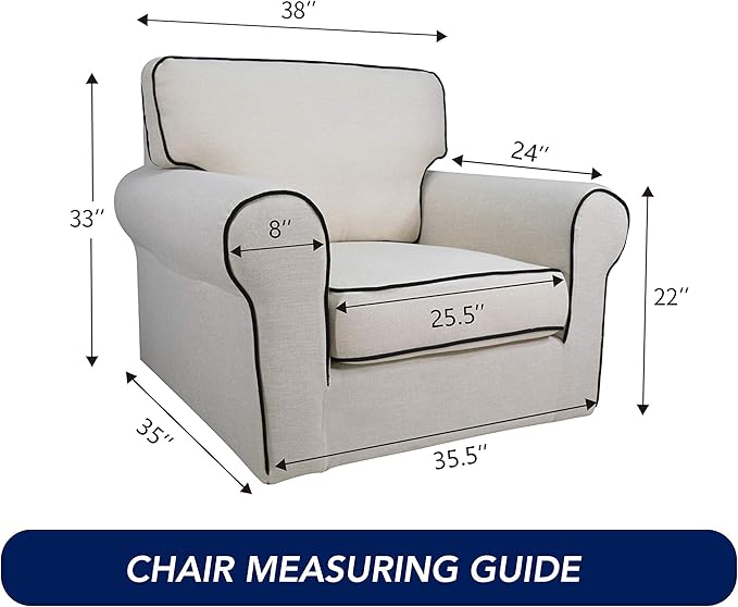 PureFit Super Stretch Chair Sofa Slipcover – Spandex Non Slip Soft Couch Sofa Cover, Washable Furniture Protector with Non Skid Foam and Elastic Bottom for Kids, Pets （Chair, Cyan）