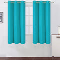LEMOMO Teal Blackout Curtains 34 x 63 Inch Length/Set of 2 Curtain Panels/Thermal Insulated Room Darkening Blackout Curtains for Bedroom
