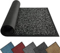 Mibao Front Door Mat, Dirt Trapper Welcome Mat for Outdoor Indoor, Non-Slip Waterproof Doormat, Durable Machine Washable Low Profile Entry Rug for Back Door Outside Patio Porch, 72" x 48", Black