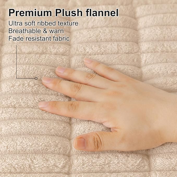 Smiry Couch Cover for Dogs Washable, Non Slip Fuzzy Pet Couch Covers for 3 Cushion Sofa Pet Friendly, Thick Soft Sofa Slipcovers Cushion Protector (Apricot, 27.6" x 59")