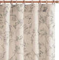 jinchan Floral Curtains Lined Linen Blend Curtain for Living Room 84 Inch Length Grey Flower Farmhouse Curtains French Country Gray Patterned Curtain Drapes Back Tab Rod Pocket 2 Panels