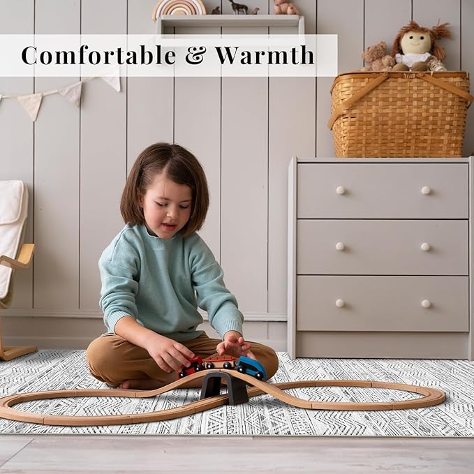 2x4 Washable Entryway Runner Rug: Moroccan Small Area Rug Soft Non Slip Door Mat for Hallway Low Pile Thin Stain Resistant Floor Carpet for Kitchen Bedroom Bathroom Bedside Indoor(2x4,Grey)
