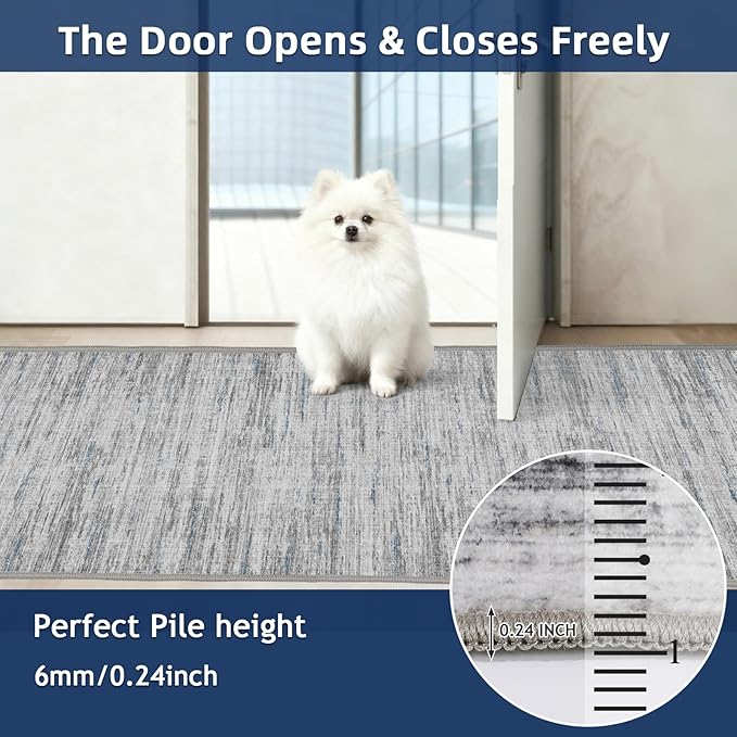 Kitchen Runner Rug 2x12 Runners Rug for Hallways Non-Slip,Long Abstract Rug Runners,Stain Resistant Soft Washable 12 ft Runner Rugs,Ultra-Thin Carpet for Entryway,Dining,Laundry Room