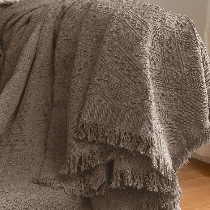 HOMERILLA Sectional Couch Covers for Sectional Sofa L Shaped Sofa Cover Blanket 2 Pieces L Shape Furniture Protector for Pets Dogs(Taupe, Large)