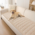 Smiry Couch Cover for Dogs Washable, Non Slip Fuzzy Pet Couch Covers for 3 Cushion Sofa Pet Friendly, Thick Soft Sofa Slipcovers Cushion Protector (Apricot, 27.6" x 88")