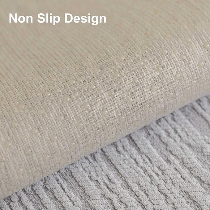 Soft Waterproof Chenille Cover Washable, Non Slip Sectional Sofa Covers for 3 Cushion Couch Sofa L Sharped Sofa Slipcover for Pets, Furniture Protector (1 PCS 36"x36" Light Grey)