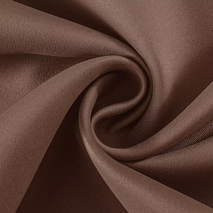Joydeco Blackout Curtains 120 inches Long 2 Panels Set, Thermal Insulated Long Curtains & Drapes 2 Burg, Room Darkening Grommet Drapes for Bedroom Living Room Windows (W52 x L120 Inch, Brown)