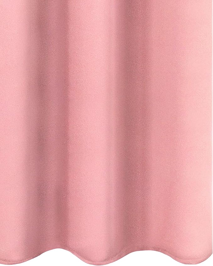 LEMOMO Blackout Curtains 42 x 95 inch/Pink Curtains Set of 2 Panels/Thermal Insulated Room Darkening Bedroom Curtains