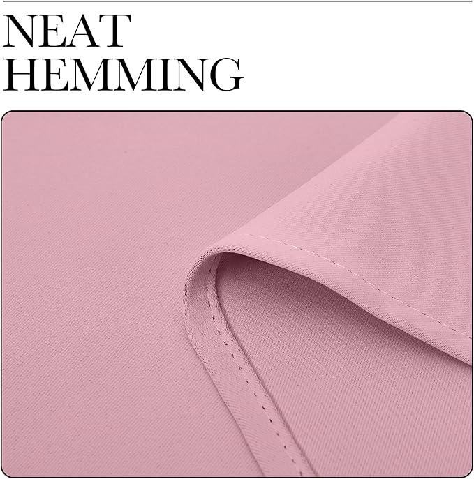 NICETOWN Patio Glass Door Blackout Curtains for Bedroom/Living Room, Privacy Panel Drapes for Dining Room and Guest Room (Crystal Pink, 42 inches Wide x 95 inches Long, 1 Pair)