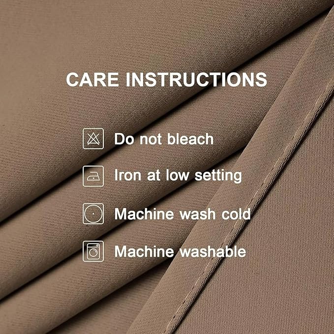 Joydeco Blackout Curtains for Bedroom 84 inch Long 2 Panels, Thermal Insulated Room Darkening Curtains with Grommets, Soft Window Drapes for Living Room (W52 x L84 Inch, Khaki)