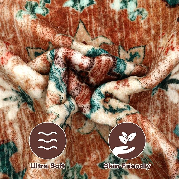 Yamaziot 8x10 Large Area Rug, Non-Slip Washable Boho Vintage Living Room Bedroom Rug with Rubber Backing, Low Pile Faux Wool Soft Distressed Rug Floor Carpet for Living Room, Bedroom