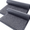 OLANLY Front Door Mat Indoor Outdoor Entrance, 2-Pack 71 x 47 Inch, Waterproof Heavy Duty Doormat, Fade Resistant, Low Profile, Easy Clean Patio Porch Welcome Floor Mats for Entry, Grey
