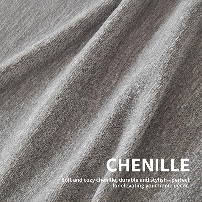 Couch Cover for Dogs, Boho Sofa Covers for 3 Cushion Couch, Chenille Sofa Slipcover for Pets Washable, L-Shape Sectional Couch Cover Soft Throw Blankets with Tassels(91x118,Grey)