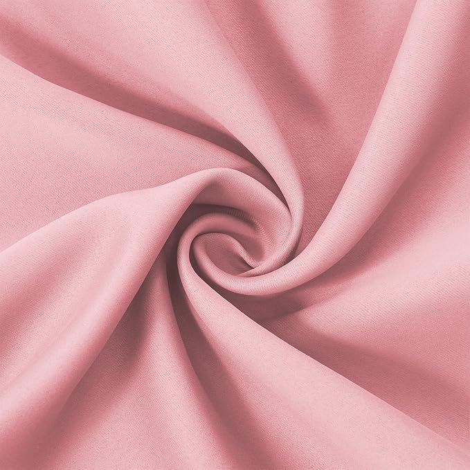 LEMOMO Blackout Curtains 66 x 84 inch/Pink Curtains Set of 2 Panels/Thermal Insulated Room Darkening Bedroom Curtains