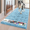 Muddy Mat® | Super Absorbent Door Mat Indoor, Microfiber Quick Dry Chenille Entryway Rug, Non-Slip Front Door Mat, Indoor Mats for Entryway, Machine Washable Pet Rug, Sky Blue 35"x60"