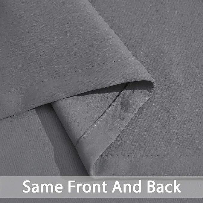 Yakamok Blackout Curtains for Bedroom - Grommet Thermal Insulated Room Darkening Curtains for Living Room,1 Panel (38 x 84Inch, Grey)