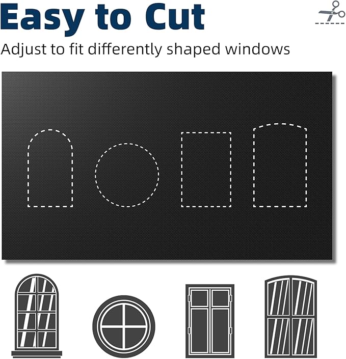NIGHTON Portable Blackout Curtains 100"×57", Strong Hook and Loop Tape Strips with Adhesive, Cuttable Blackout Window Cover, 100% Black Out Material Blinds for Baby Nursery or Travel - Black