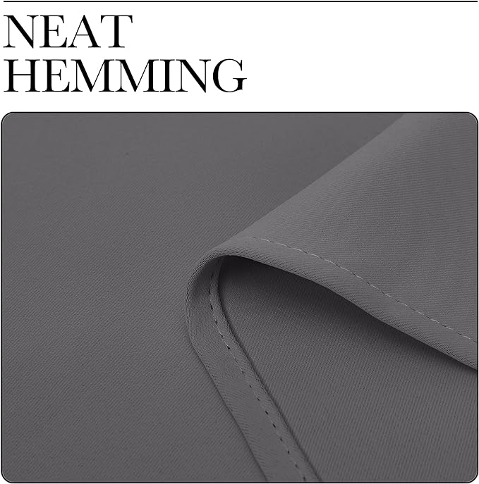 NICETOWN Bedroom Blackout Curtains Panels, 1 Pair, 55 inches by 92 Inch, Grey, Triple Weave Energy Saving Thermal Insulated Solid Grommet Blackout Draperies for Patio