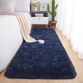Chicrug Soft Runner Rugs for Bedroom Living Room Plush Fluffy Rug 2x5 Feet, Shag Furry Area Rug Carpet Non Shedding for Nursery Children Kids Girls Room Home Decorative, Navy Blue