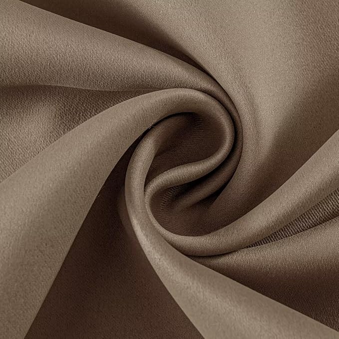 Joydeco Blackout Curtains for Bedroom 84 inch Long 2 Panels, Thermal Insulated Room Darkening Curtains with Grommets, Soft Window Drapes for Living Room (W52 x L84 Inch, Khaki)