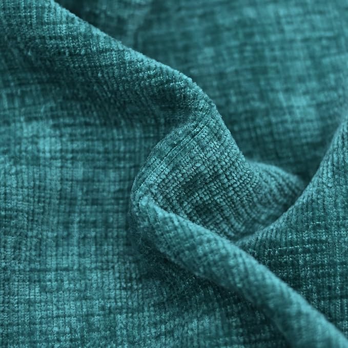 CaliTime Throw Pillow Covers Decorative 16 X 16 Inches Pack of 2 Cozy Chenille Cushion Cases for Couch Sofa Bed Living Room Home Teal
