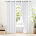 NICETOWN White Blackout 80 inch Curtains for Doorway, Grommet 100% Blackout Curtains Room Darkening Thermal Window Treatments for Bedroom/Living Room, 2 Panels, W52 x L80