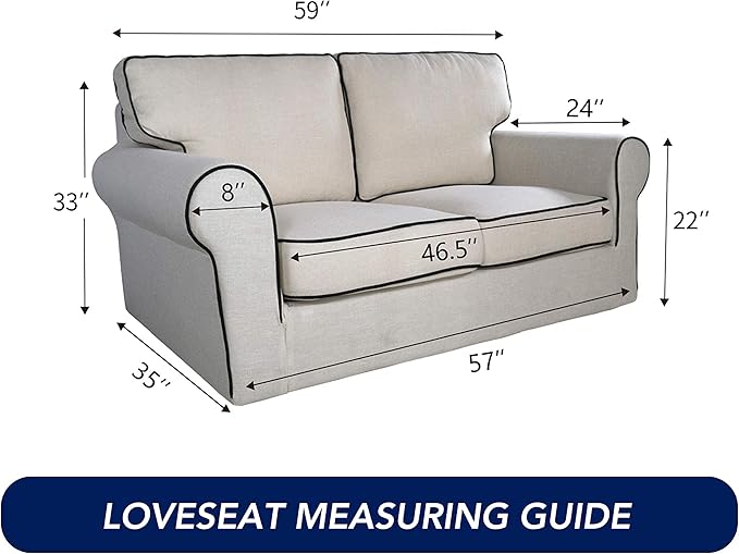 PureFit Super Stretch Sofa Slipcover – Spandex Non Slip Soft Couch Sofa Cover, Washable Furniture Protector with Non Skid Foam and Elastic Bottom for Kids, Pets （Loveseat, Brown）