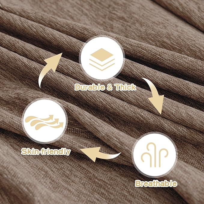 MYSKY HOME Chair Couch Cover Sectional Couch Covers for Pet Sofa Covers Non Slip Soft Couch Sofa Cover, Washable Furniture Protector Sofa Slipcover with Tassel Sofa Throws Living Room, 71"x91", Sand