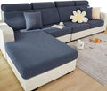 Couch Cushion Covers for Sofa Couch Covers Wear-Resistant Universal Sofa Cover Washable Stretch for Sectional Slipcovers (Texture-Gray Blue,Chaise Cover)