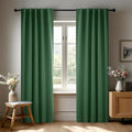 Deconovo Blackout Curtain Panels for Kids Bedroom - Room Darkening Back Tab and Rod Pocket Curtains, 42x72 Inch, Dark Forest, 2 Panels, Adult