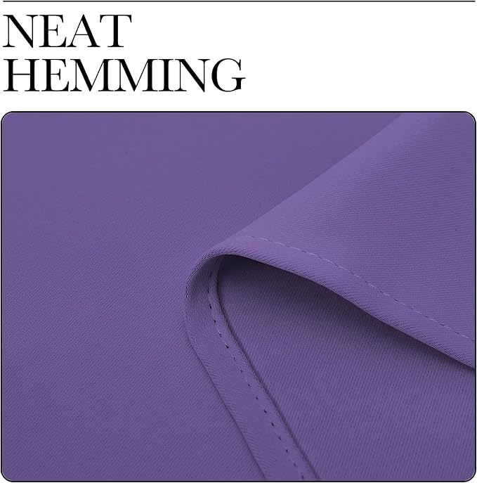 NICETOWN Blackout Curtains for Living Curtains, Lilac Purple, 2 Panels, 52 by 95, Room Darkening Window Curtain Panels, Easy-Care Solid Thermal Insulated Draperies/Drapes for Daughter Room