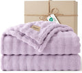 Bedsure 3D Fleece Bubble Blanket - GentleSoft Purple King Blanket for Bed Sofa Room Decor - Luxury Soft Cozy Gifts for Kids Girls, Lightweight, All Seasons, Light Purple, 108"×90"
