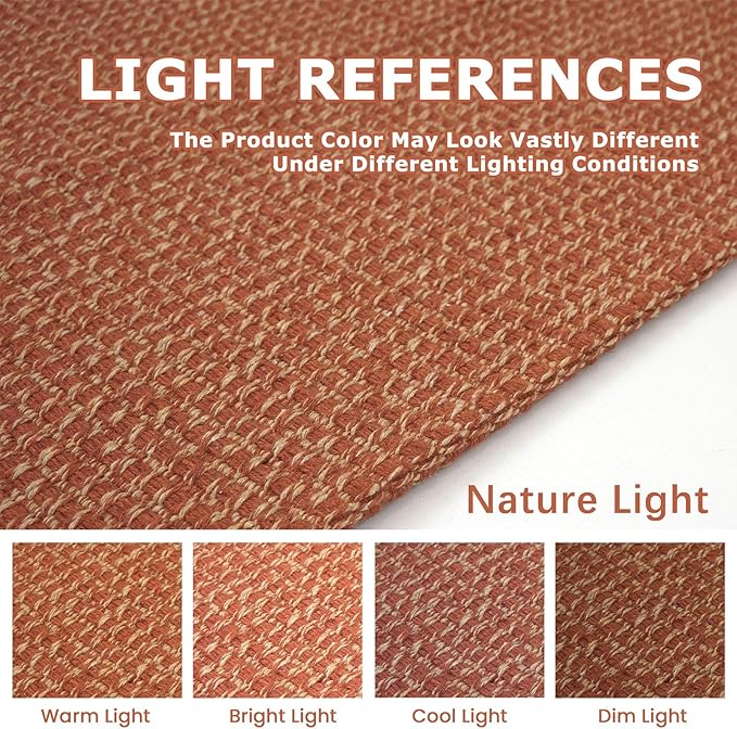 KOZYFLY Runners for Hallways 2x8 ft Washable Kitchen Runner Non Slip Rubber Backed Hall Runners Cotton Entryway Runner Rugs Floor Carpet for Indoor Backdoor Bedroom Kitchen, Orange/Tan